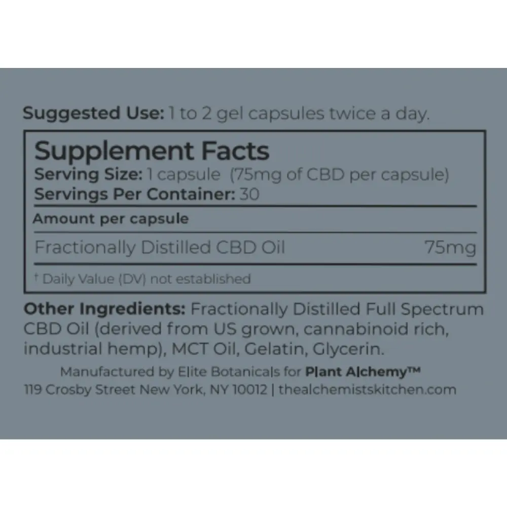 CBD Relax Gel Capsules - 2250 mg. Extra Strength Reprint - Image 3